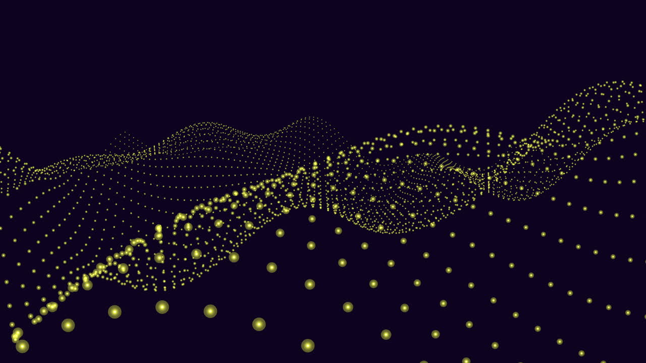 Purple wavy lines moving on black background