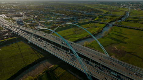 aerial view of margaret mcdermott arch bridge