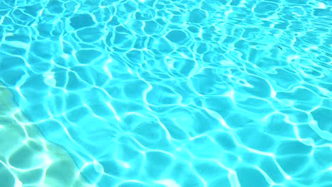 water surface texture, slow motion clean swimming pool ripples and wave, refraction of sunlight top view texture sea side white sand, sun shine water background. water caustic background.