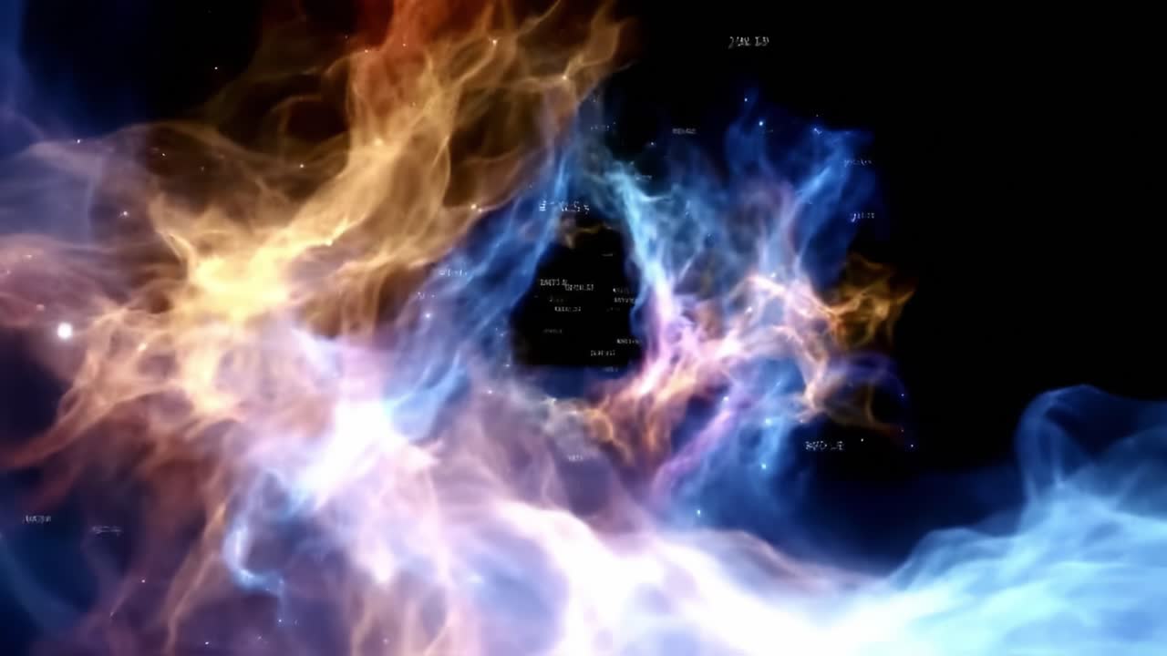 A vibrant display of swirling colors and dynamic patterns captures the essence of cosmic phenomena. This captivating visual journey immerses viewers in the wonders of space.