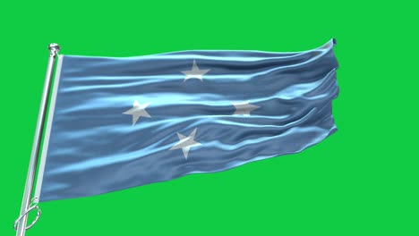 4k highly detailed flag of micronesia federated states of - micronesia federated states of flag high detail - national flag micronesia federated states of wave pattern loopable elements