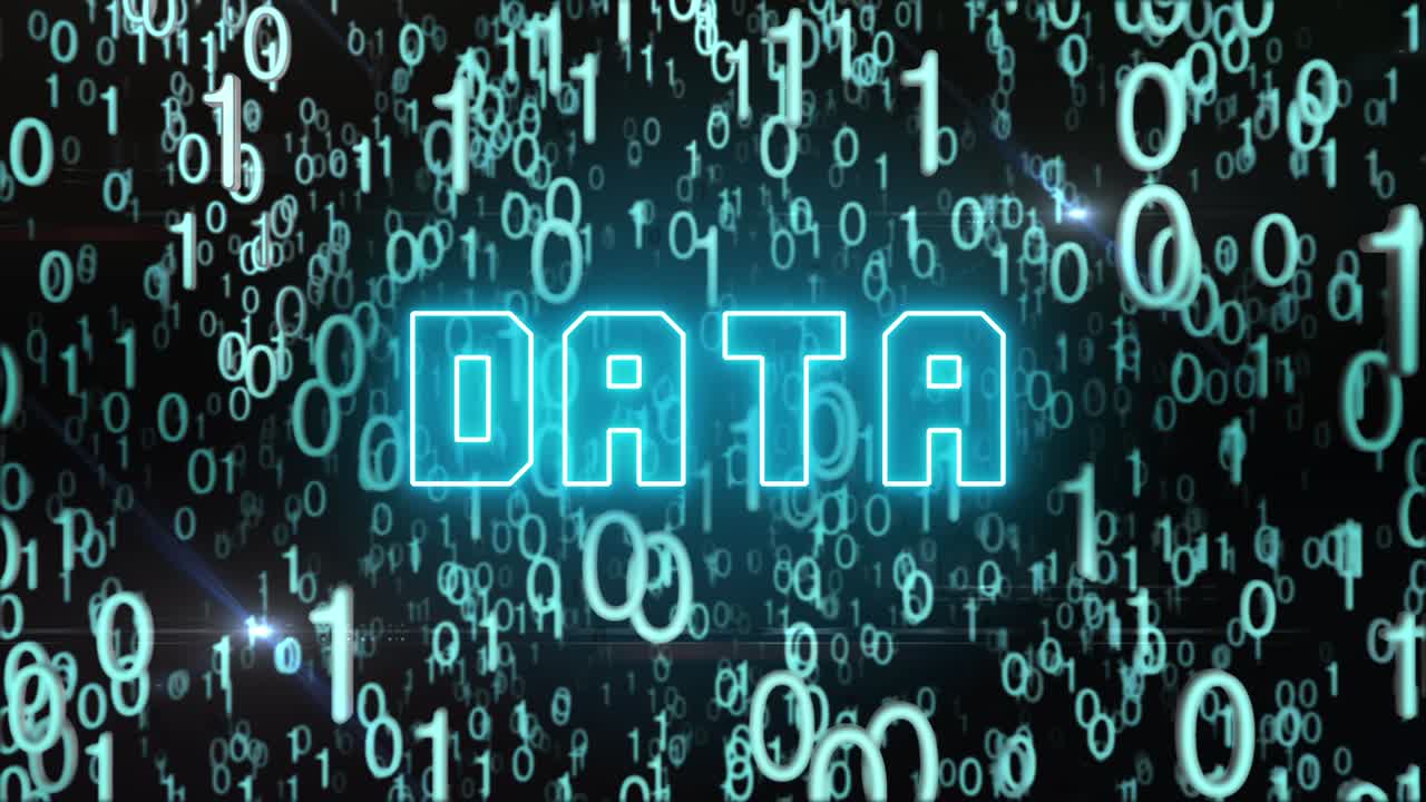 Golden Data concept with digital code