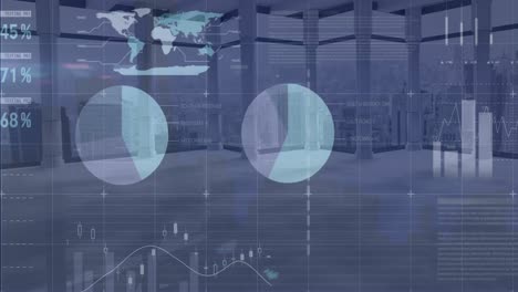 Animación-Del-Procesamiento-De-Datos-Sobre-El-Paisaje-Urbano-Y-La-Oficina