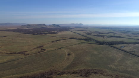 vista aérea de la estepa de khakassia