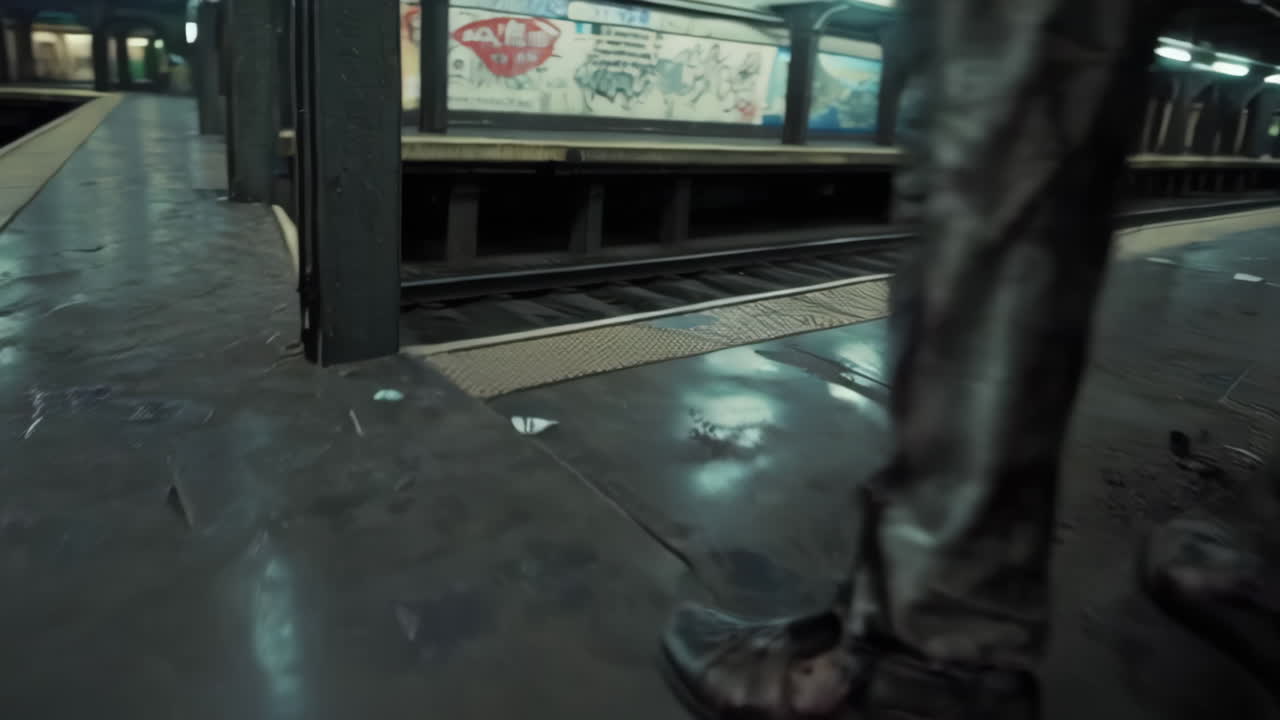 지하철 플랫폼 장면