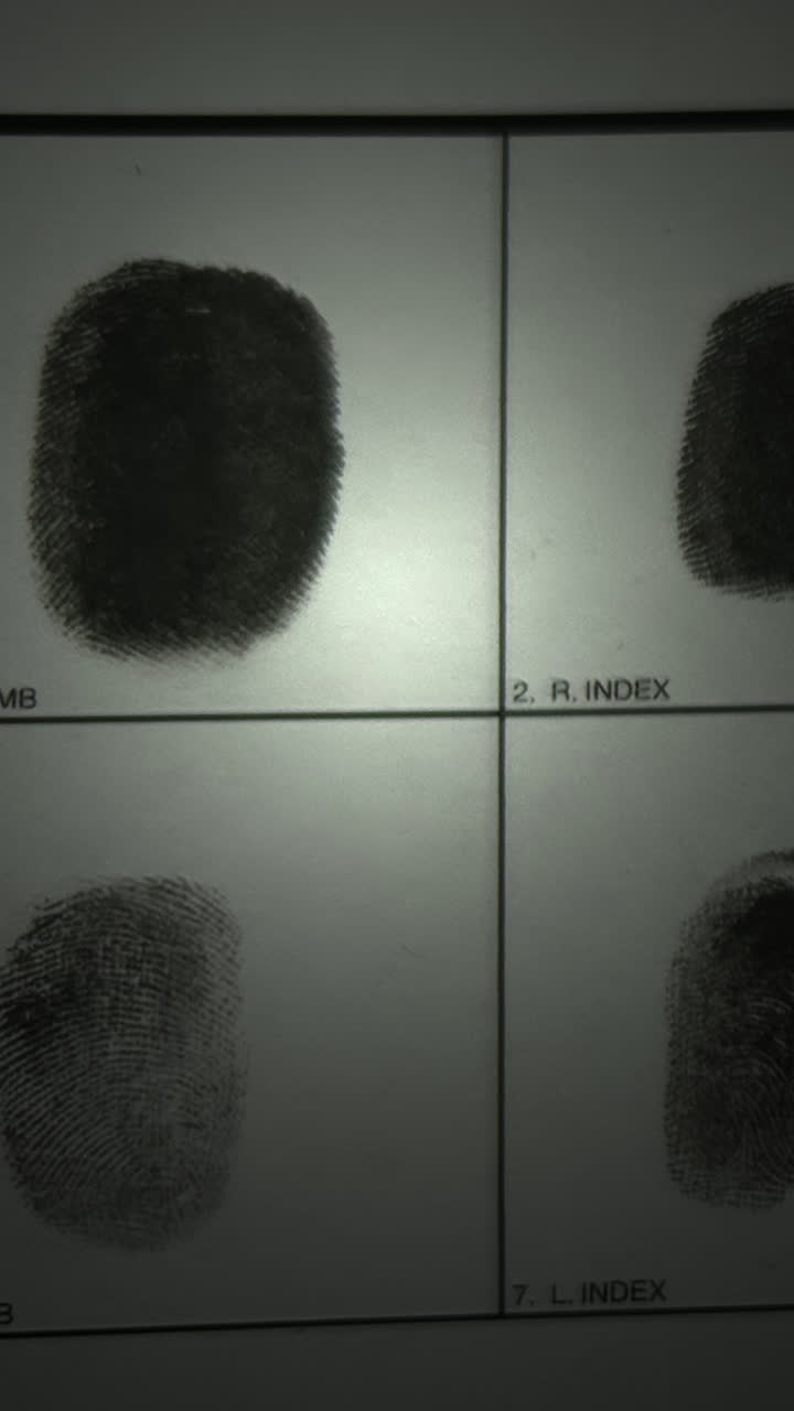 Multi monotoned Fingerprint images revealed on revolving screen scan