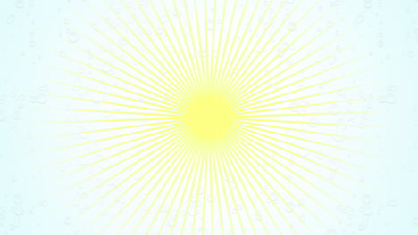 Yellow sun rays on white gradient