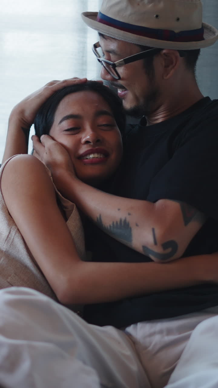 A loving couple hugging