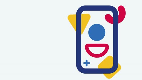 icono de perfil colorido en el teléfono móvil