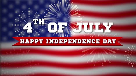 animated sequence showcasing 4th of july celebrations