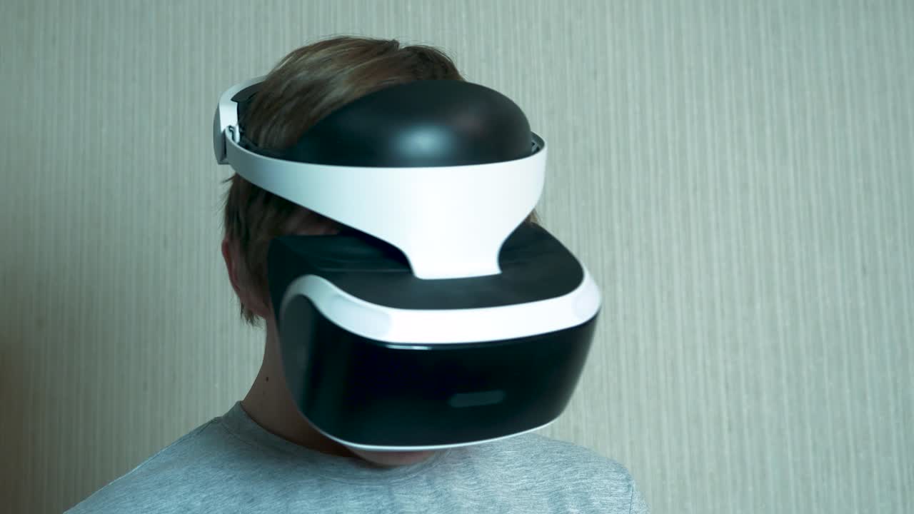 Person Wearing VR Headset