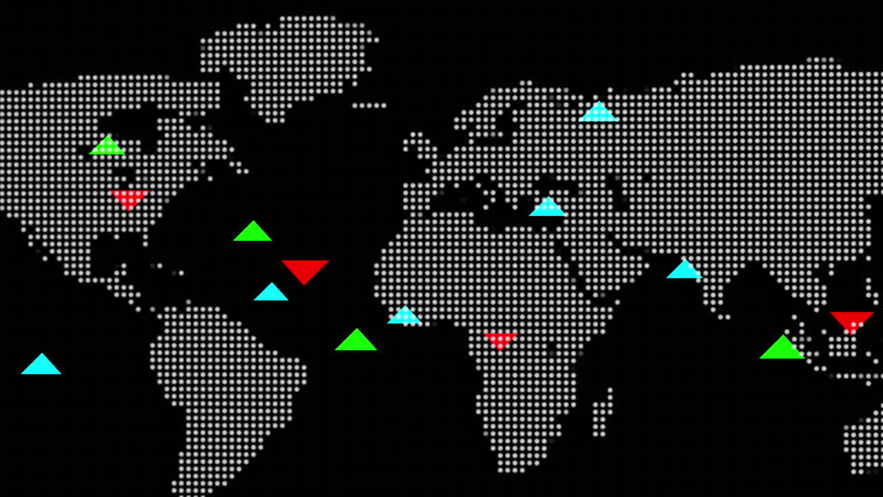 World Map with Location Indicators