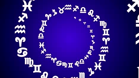 zodiac signs, horoscope, background, with alpha channel, loop