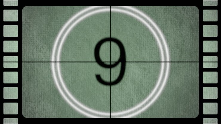 Motion retro film countdown in 80 and 90s style 22