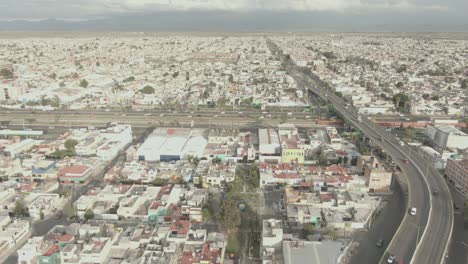 aerial view metropolitan area mexico city drone