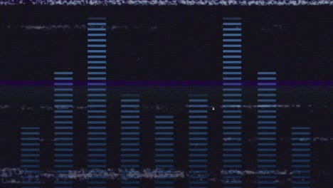 Bildschirm-Mit-Linieninterferenz,-Der-Das-Bandgrafik-EQ-Meter-Zeigt