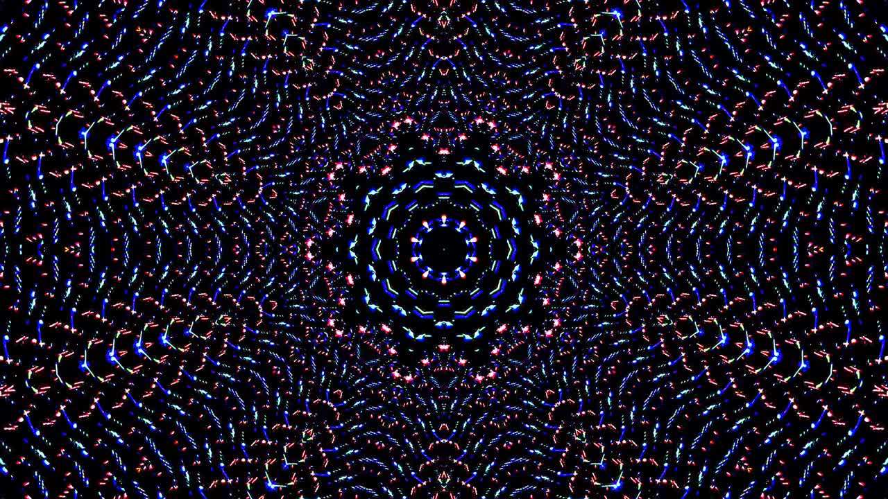 Beautiful abstract kaleidoscope that shines, a radiant light that regulates the subtle movements