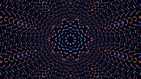hermoso caleidoscopio abstracto que brilla, una luz radiante que regula los movimientos sutiles