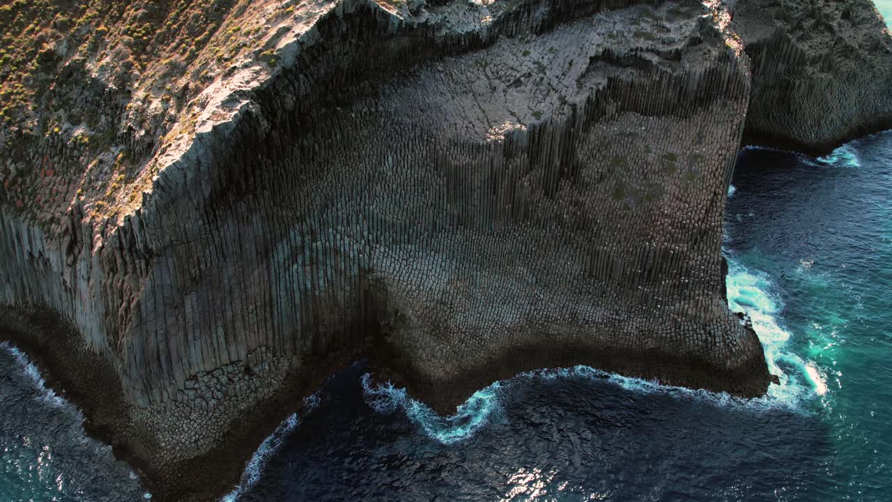 Drone Footage Los Organos Basalt Columns In La Gomera Canary Islands