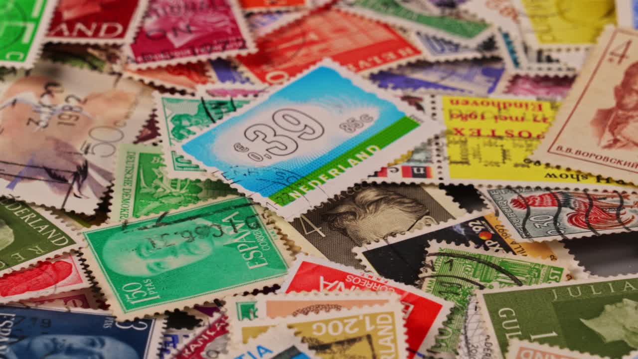 Collecting stamps from different countries and time periods