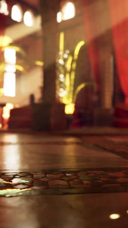 close up of ornate tile floor in a grand interior