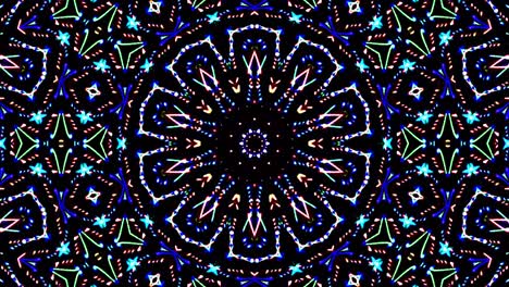 piękny abstrakcyjny kaleidoskop, który świeci, promieniejące światło, które reguluje subtelne ruchy
