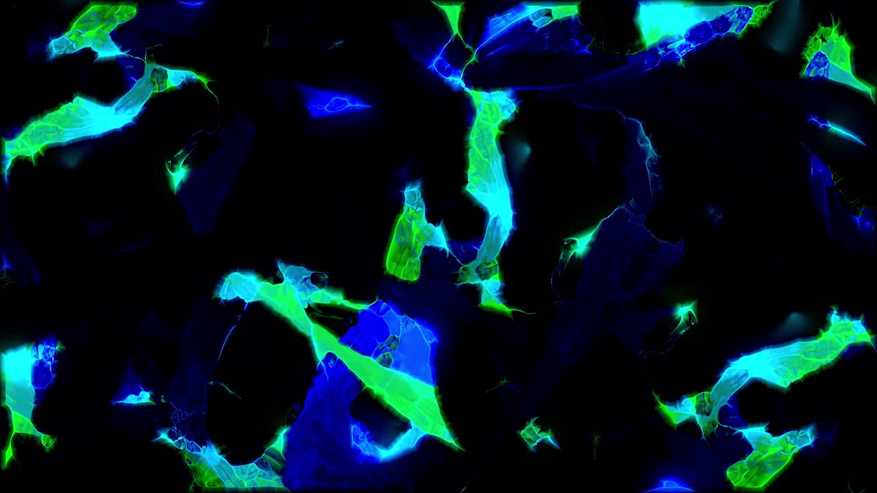 neón abstracto danza de luz colorida sobre un fondo negro, bucle sin costuras. diseño. movimiento vívido sin fin de sustancia o energía colorida