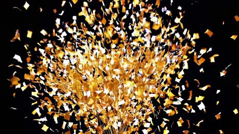 gold confetti explosion
