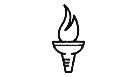 sacred fire icon animation footage & alpha channel