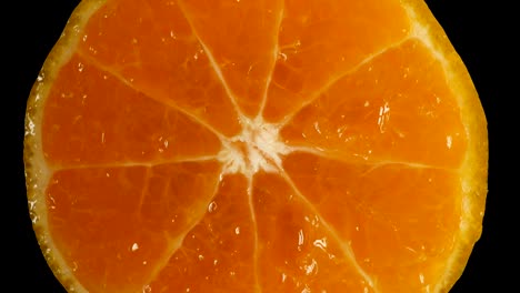 un primer plano de la naranja de la mandarina de la miel