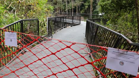 temporary closure of walking path due to maintenance