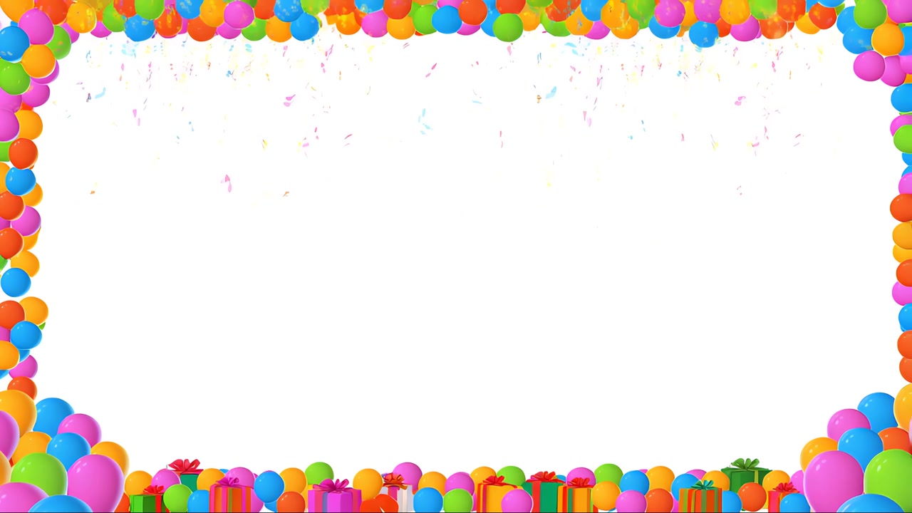 Sfondo di compleanno con palloncini 4K
