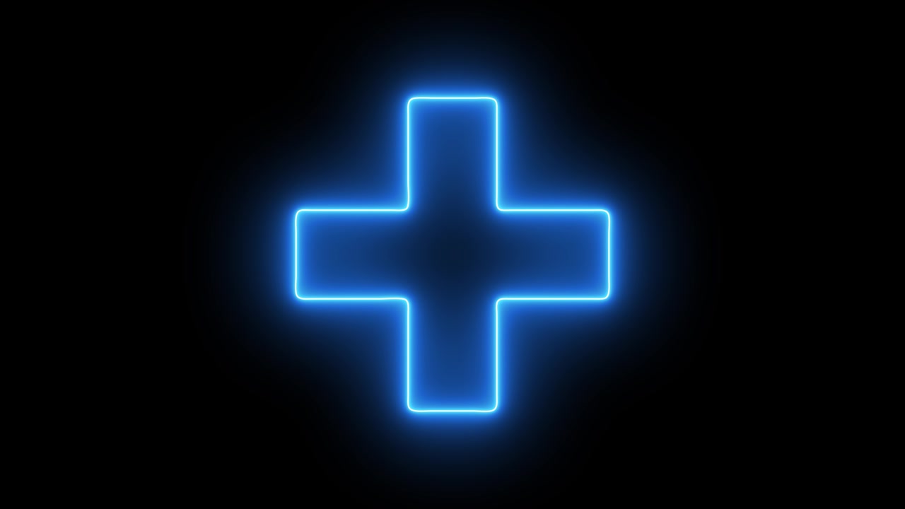 Neon Plus Sign