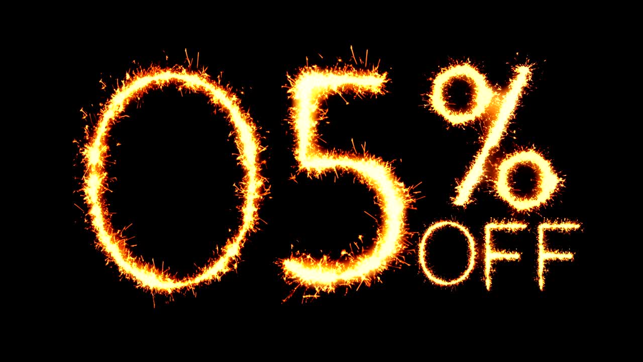 Sale 05% Off Text Sparkler Glitter Sparks Firework Loop Animation