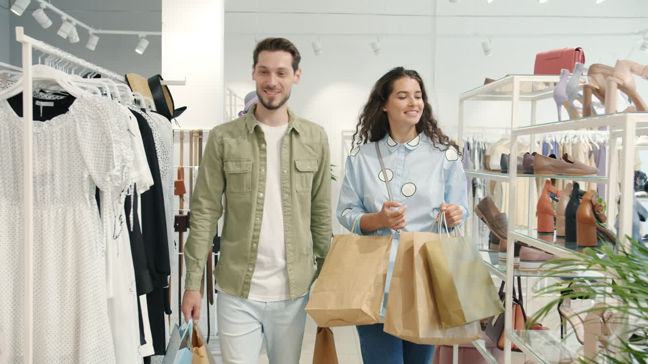 Couple Shopping in a Clothing Store