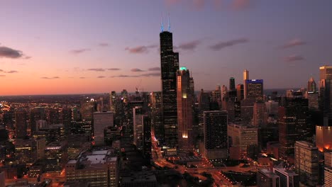 aerial view of chicago cityscape - south loop