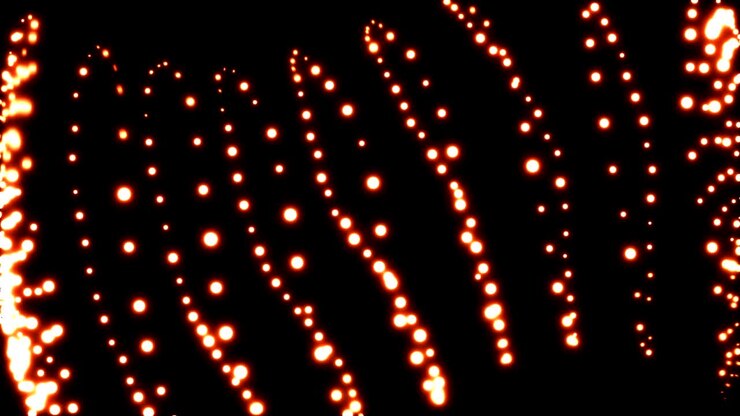Sfondo astratto in movimento con particelle ondeggianti. Loop
