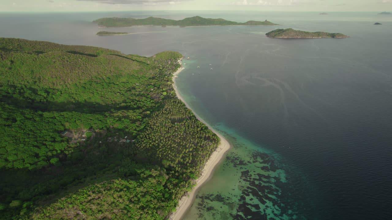 Philippines Southeast Asia exotic island tropical forest, sandy beach Pacific ocean