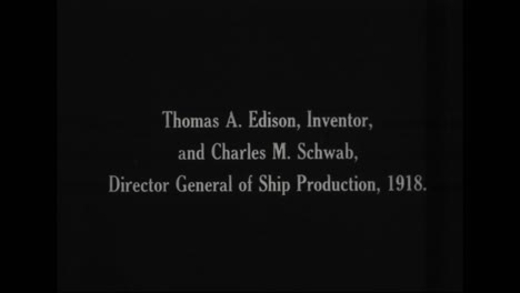 Thomas Edison In 1918 With Charles Schwab Director General Of Ship Production And Posing At Home