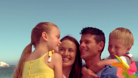 happy family smiling