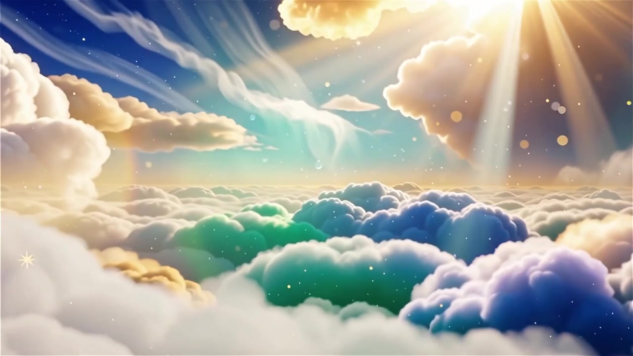 Christian Heavenly Light Worship Background
