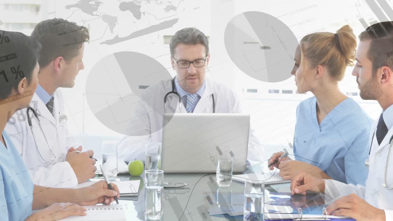 회의에 있는 의사들 4k