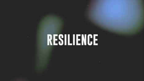 animation text resilience motivational word