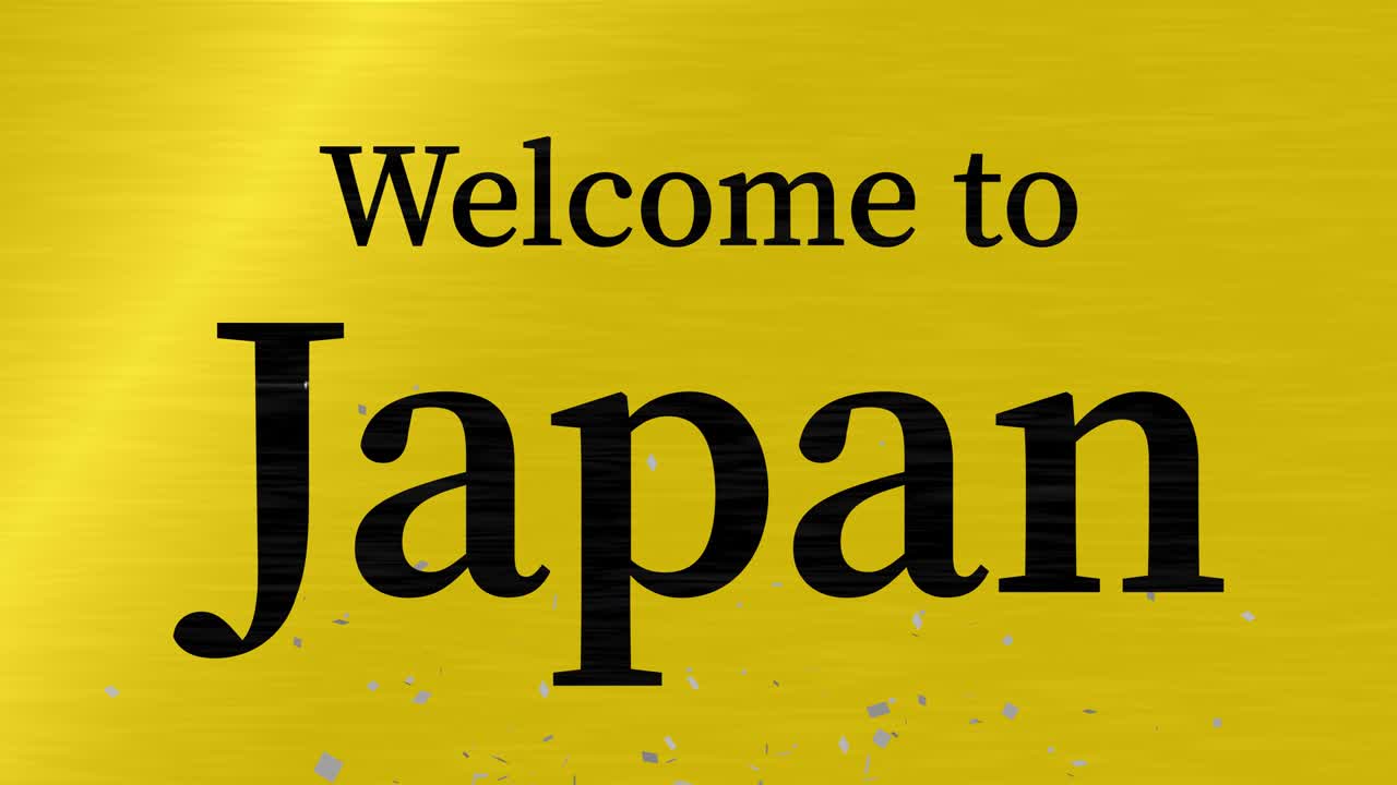 일본에 오신 것을 환영합니다 문자 애니메이션 모션 그래픽