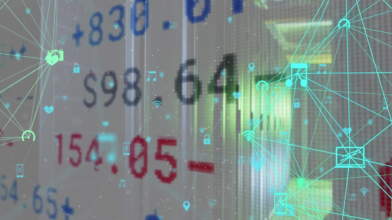 연결 네트워크의 애니메이션과 서버  ⁇ 을 통한 데이터 처리