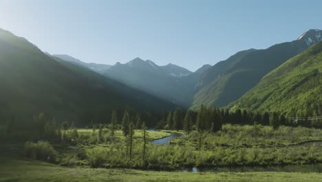 Picturesque-Valley-near-Telluride-in-Colorado's-Rocky-Mountains,-Aerial-Landscape