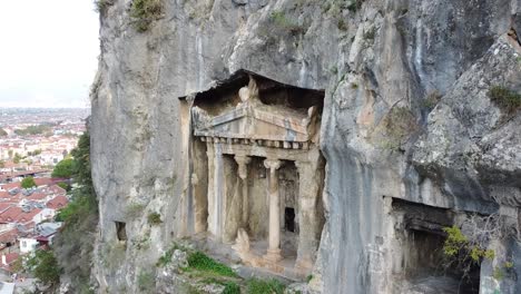 Historische-Königsgräber-In-Der-Klippe---Fethiye,-Türkei