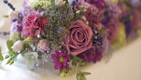 close up of luxury wedding florals