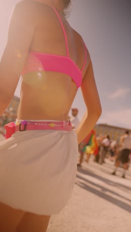 woman at a pride event