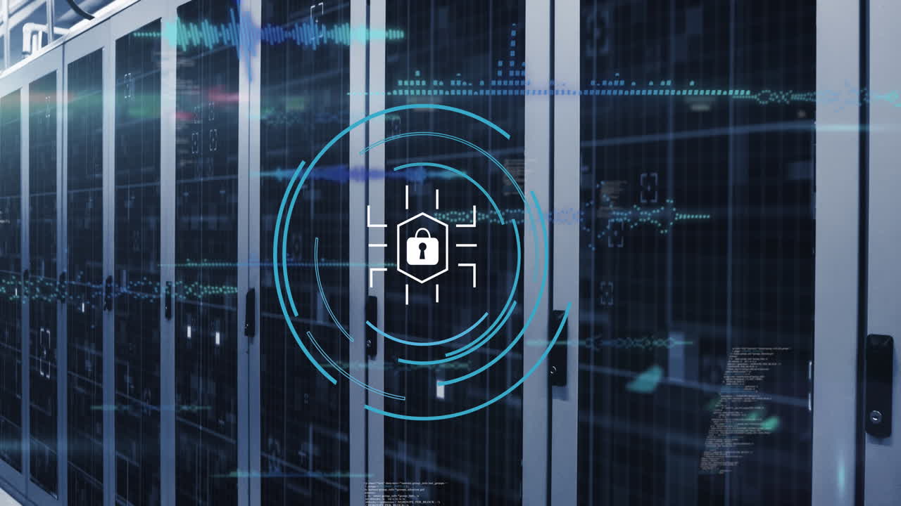 라운드 스캐너를 통해 보안 락 아이콘의 애니메이션 및 서버 에 대한 데이터 처리